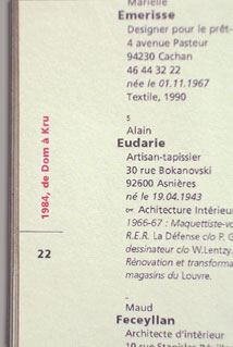 Annuaire des anciens élèves et catalogue des travaux d'étudiants de l’Ensad (sujet de diplôme) 07