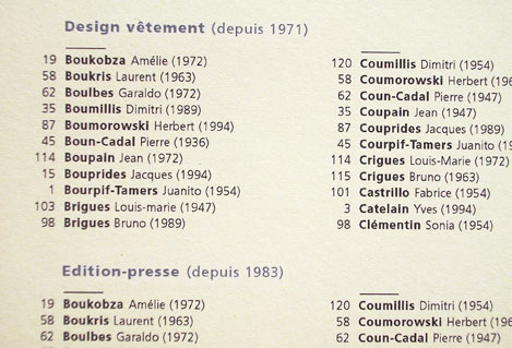 Annuaire des anciens élèves et catalogue des travaux d'étudiants de l’Ensad (sujet de diplôme) 09